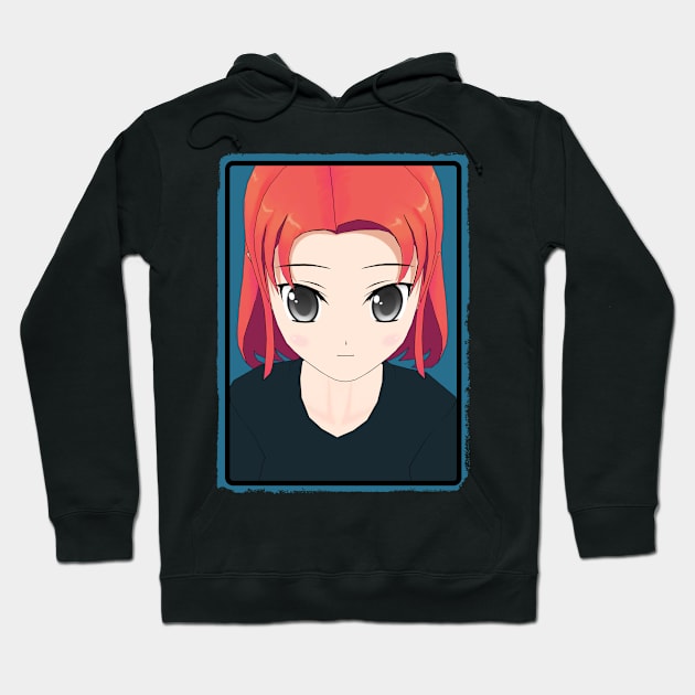 Manga girl portrait Hoodie by PallKris